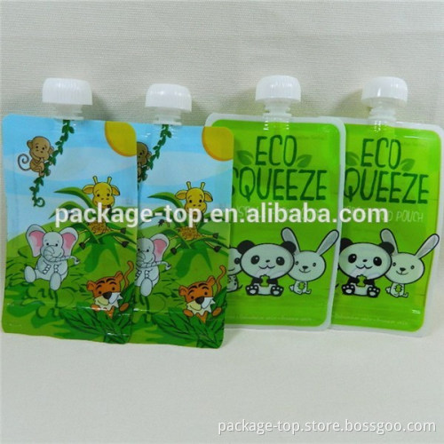 Reusable food spout pouches for yoghurt/fruit juice packging